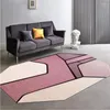 Carpets Nordic Oval Carpet Geometric Shaped Living Room Large Area Bedroom Bedside Rug Porch Kitchen Non-slip Dirt-resistant Mat