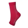 Ankle Support 1 Pair Anti Fatigue Compression Foot Sleeve Running Cycle Basketball Sports Socks Outdoor Men Brace Sock