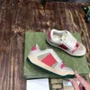 Sneakers Casual Shoes Running Sneaker Shoe Designer Dirty Beige Butter Vintage Leather Fashion Classic Red Green Stripe Women Män storlek 35-45