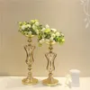 Candelabros para decoración de bodas, candelabro dorado/plateado, mesa de comedor, marco central de flores, tabla de guía de carretera para celebración