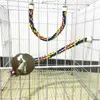 Other Bird Supplies Pet Parrot Toys Colored Cotton Rope Habitat Cage Accessories Flannel Toy Bungee