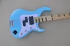 Blue 4 Strings Electric Bass -gitaar met esdoorn fretboard 21 frets