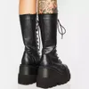 Boots Platform Shoes Women Winter Genuine Leather Riding Zipper Ladies Long Autumn Black 221010