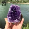 Decorative Figurines 1PC Natural Uruguayan Amethyst Cluster Mineral Specimen Deep Violet Quartz Block Irregular Stone For Home Decoration