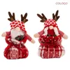 Décorations de Noël Gnomes avec des sacs-cadeaux en bois mignons faits à la main renne Tomte suédois en peluche wapiti Figurine scandinave