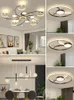 Chandeliers Modern LED Chandelier For Living Room Decoration Indoor Lighting Bedroom Loft Ring Flower Ceiling Lamp Kitchen Gold Hanging