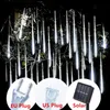 30CM Solar LED Dekoration Meteorschauer Licht Urlaub String Licht Wasserdicht Fee Garten Decor Outdoor Straße Girlande Weihnachten