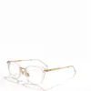새로운 패션 디자인 티타늄 광학 안경 고양이 눈 프레임 투명 렌즈 간단한 다목적 비즈니스 스타일 핫 판매 도매 안경 모델 50021