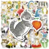 Atacado 50pcs adesivos de gato fofos Acessórios de skate adesivo de vinil impermeável para laptop para laptop de skate