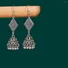 Baumelnde Ohrringe Retro-Schmuck Jhumka Jhumki Drop Gypsy Gold Silber Farbe Quaste für Frauen Mode geometrisch