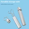 Stainless Steel Toothpick Set Tooth Flossing Reusable Toothpicks Portable Toothpick Floss Teeth Cleaner Oral Cleaning DHL