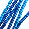 Wojiaer 비자기 재료 적철광 석재 둥근 튜브 구슬 3x5mm DIY 보석 제조 목걸이 팔찌 액세서리 BL319