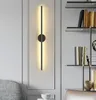 Lampa ścienna Nordic Prosta długa oprawa LED Sconce salon sofa sofa