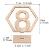 Decoração de festa 1-20 Número Sinais de madeira de casamento HEXAGON TABELA NÚMEROS DE NÚMEROS DE ENVAIGADO DE ENVABILIDADE G9C3