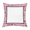 Travesseiro de travesseiro sublima￧￣o travesseiros de travesseiros de transfer￪ncia de calor Fashion Square Sof￡ arremesso de almofada Carta de apresenta￧￣o de travesseiros Pillowslip GCB16171