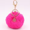 Christmas Snowflake Plush Key Chain For Women Gift Fuzzy Car Bag Pendant Key Ring Convenient Keychain Jewelry Accessories DE812