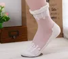 Sports Socks 1Pair Women Sport Lace Ruffle Ankle Sock Soft Sheer Cotton Mesh Knit Female Fitness Gym Yoga