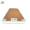 2.5x1.5x0.2m Teak Color Pantoon Inflatable Dock Floating Platform and Water Platform