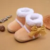 Boots Infant Toddlers Baby Winter Shoes Non-slip Soft Sole First Steps Walkers For Girls Thickened Plush Snow Kids Foot Wear