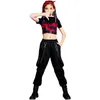 Ensembles de vêtements mode coréenne enfants été vêtements de sport à manches courtes costume filles survêtement de danse hip-hop effectuant des vêtements de Jazz