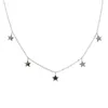 Chaînes 2022 Or Argent Couleur 925 Sterling Haute Qualité Classique Étoile Goutte Charme Collier Chocker Pour Les Femmes