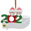 Kerstdecoraties familie van 2 gepersonaliseerd ornament -doe -het -zelfhangende decoratie