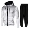 Men's Tracksuits Men Gradient Zip Cardigan Suit Spring Autumn Hoodie Jogging Trousers Fitness Casual Clothing Sportswear Set Plus Size 221008