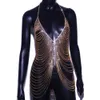 Altro Stonefans Fashion Nappa Body Gonna a catena per le donne Sexy Bikini Crystal Body Jewelry Dress Niglub Underwear Gift 221008