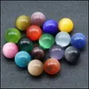 Stone colorf 20mm gatos de cristal de cristal redondo bola de pedra tocada peças de peça de mão ornamentos decoração caseira