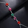Andra färgglada kristallmelly midjekedjor kroppsmycken halsband för kvinnor metall länk bröstsele bh sexig festival kläder 221008
