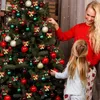Рождественский бант с колокольчиками Рождественская елка висит мини-украшение бантом новогодняя вечеринка украшение дома