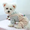 Dog Apparel PETCIRCLE Clothes Black&white Striped Pocket Overalls Coat Fit Small Puppy Pet Cat All Season Soft Costume Cloth