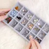 Jewelry Pouches Fashion Portable Flannel Ring Display Necklace Organizer Box Velvet Bracelet Tray Holder Earring Storage Case Showcase
