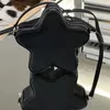 Kleine etoile tas in glad leer met letterafdrukontwerpers vrouwen zilveren afwerking crossbody ritssluiting één hoofdvak schoudertassen portemonnee