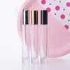 Pen Shape 10ml Clear Glass Roll On Bottles For Essential Oils with Gold Silver Black Cap