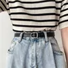 Belts Design No Pin Buckle Knotted For Women Thin Soft Faux Leather Belt Jeans Punk Vintage Buckles Waistbands Dress