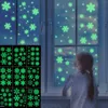 Christmas Decorations 93 Pcs Snowflake Window Clings Decals Glow In The Dark Stickers Assorted Sizes For Glass Winter