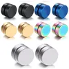 Punk Stainless Steel Men Strong Magnet Studs Set Non Piercing Ear Clip Earrings For Boyfriend Lover Jewelry Gift