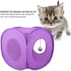 Kedi oyuncak tüneli olaplapable oyun oyuncak leopar oxford kumaş katlanabilir yatak mor evcil hayvan gizleme eğitimi