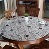 Table Cloth 2022 Waterproof Tablecloth Round Cover Crystal Board Placemats Pads Home Textile Oil Covers