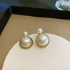 Kolczyki Dangle Vintage Big Pearl Drop for Women 2022 Modna elegancka geometryczna cyrkon Wedding Biżuteria Prezent