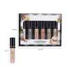 Eye Shadow 6 Colors/Set Soft And Glaring Metal Pearl Liquid Eyeshadow Waterproof Diamond Glitter Makeup Tool Cosmetic Kit Eyes