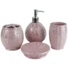 Bath Accessory Set Four Pcs/sets Bathroom Accessories For Household Synthetic Resin Craftwork Home Decoration