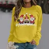 Womens hoodies tröjor vinter julkvinnor tröja ansiktslöst dawrf grafisk tryck pullover toppar damer flickor kawaii tröjor navidena 221010