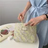 Cosmetic Bags Floral Bag Cotton Cloth Women Makeup Pouch Travel Lipstick Organizer Cases Fashion Zipper Clutch Beauty Phone Purse