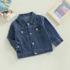 Jacken Kleinkind Kinder Baby Jungen Mädchen Denim Mode Langarm Button-Down Einfarbig Jean 6M 5T 221010