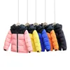 piumino piumino invernale piumini per bambini parka winterjacke cappotti ragazzi firmati manica lunga con cappuccio nero motivo a righe con stampa di lettere giacche vestiti multicolori