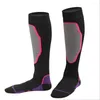 Calzini sportivi 1 paio Calze antiscivolo da esterno per donna Sci Snowboard Calza da calcio calda addensata Ciclismo