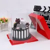 Świąteczne zapasy imprezowe impreza 6/8 cala kwadratowy tort urodzinowy Opakowanie Pet Pet Wedding Candy Decorat