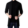 Hommes chandails hommes Cardigan pull manteau couleur Pure Anti-rétrécissement automne hiver tricot pour travail bureau homme vêtements